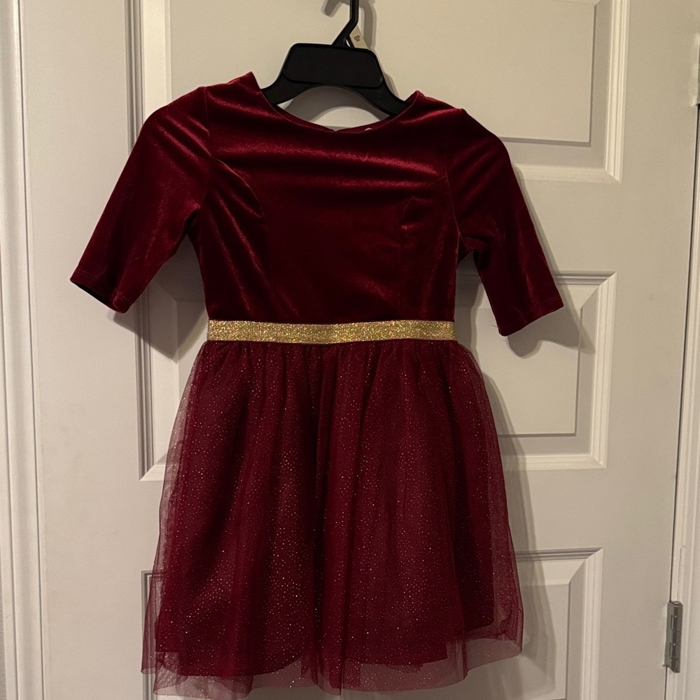 Elegant Burgundy Kids Formal Dress